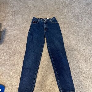 Straight leg, dark wash, bongo jeans